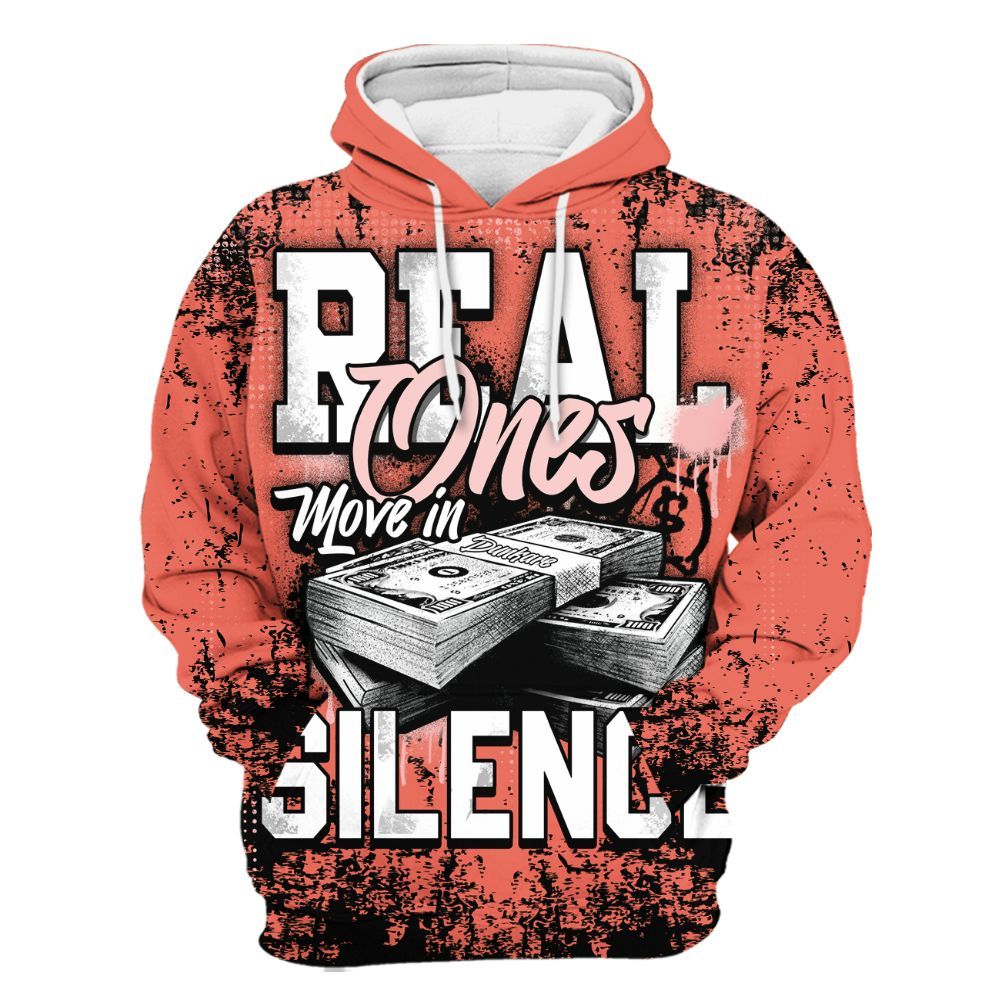 Hoodie To Match Low OG PSG 1s - Move In Silence Money Street Retro All Over Print