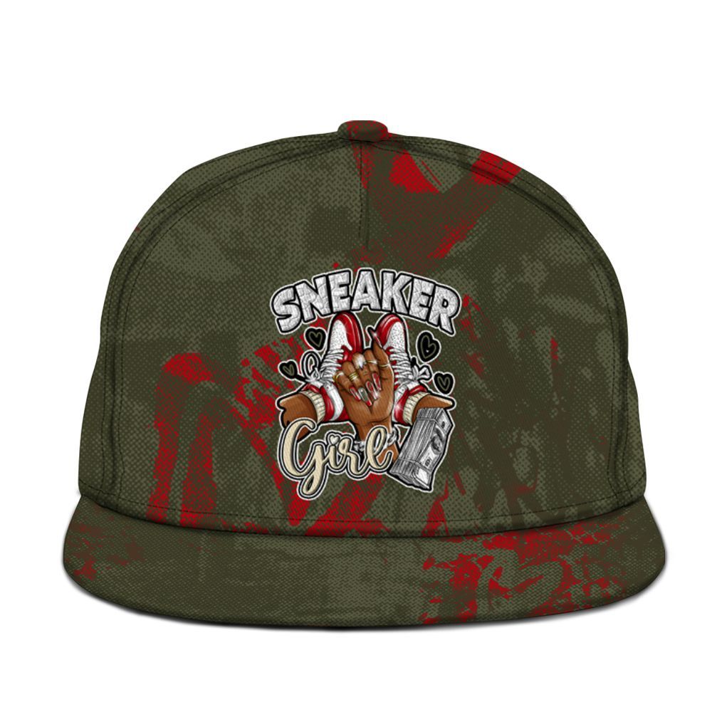 Snapback To Match Travis Scott Low OG Medium Olive 1s - Sneakerz Girlz Heart Grunge Graphic