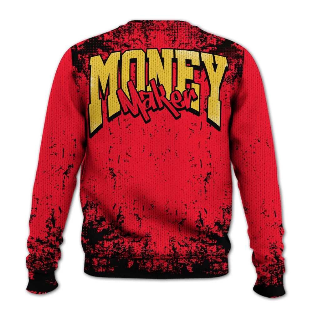 Knitted Sweater To Match KD 18 Air Bakin - Move In Silence Money Street Retro