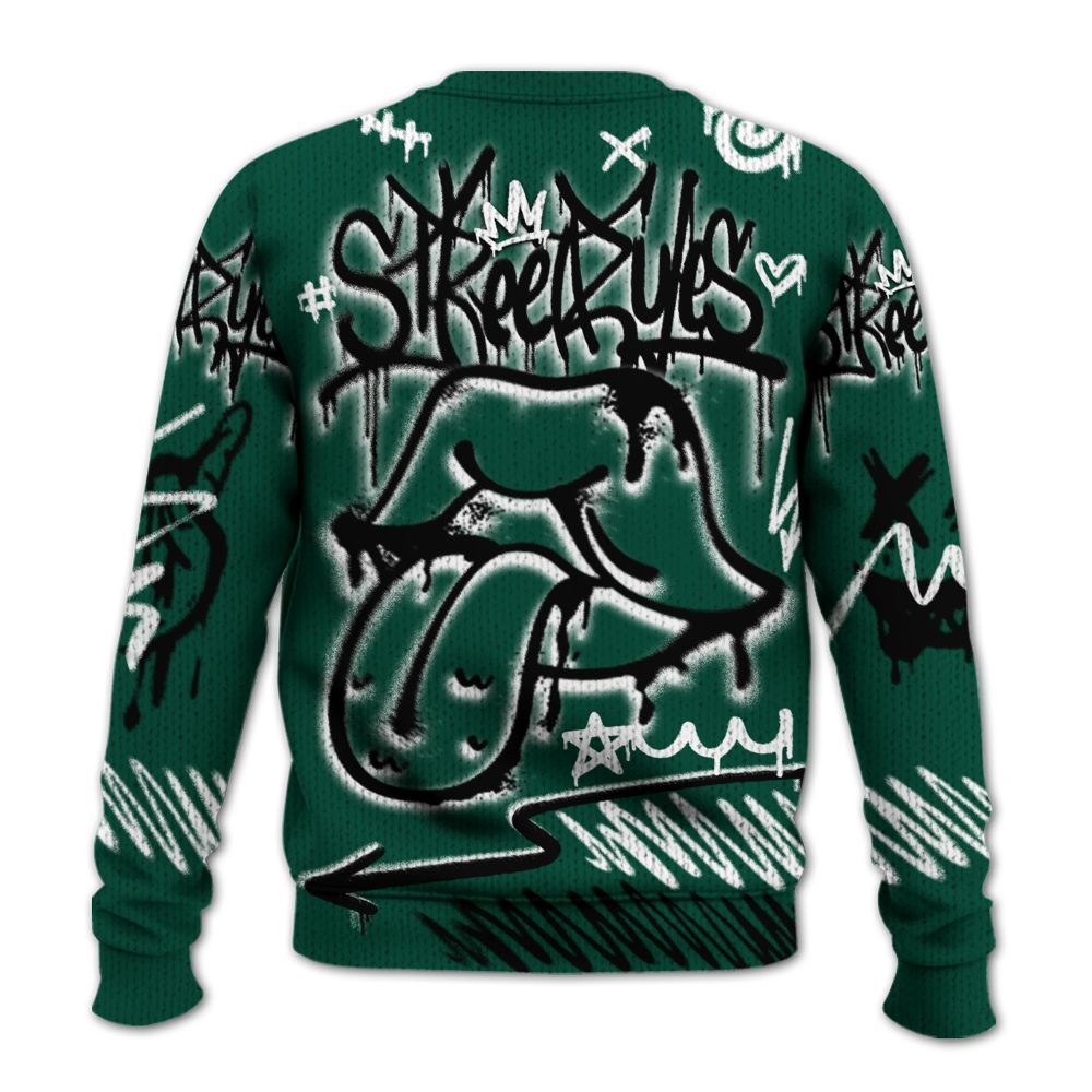 Knitted Sweater To Match Oxidized Green 4s - Break Rules Streetwear