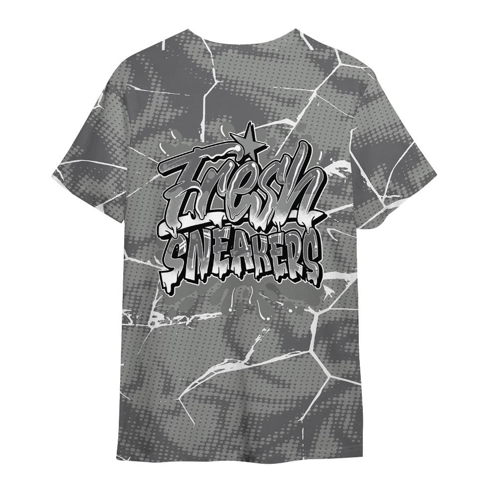 Shirt To Match Paris Cement Grey 4s - Fresh Shoe White Graphic Crack Shirt Unisex