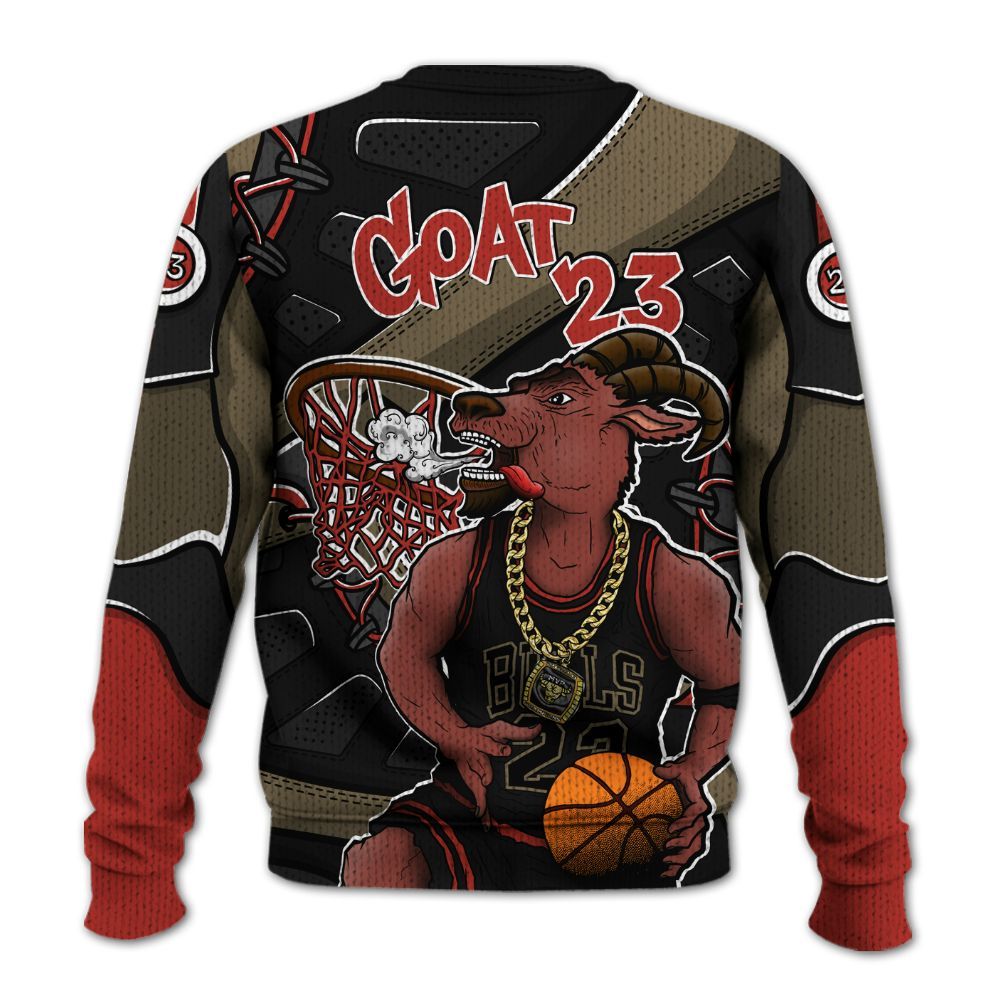 Sweater To Match Olive 9s - Number 23 Style 9s Graphic