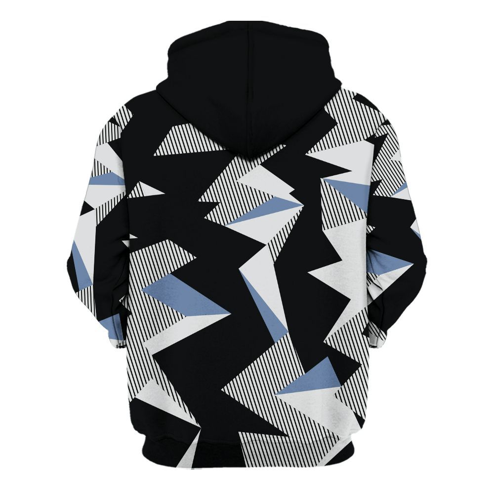 Hoodie To Match Mid Space Jam 1s - Geometric Camouflage Pattern All Over Print