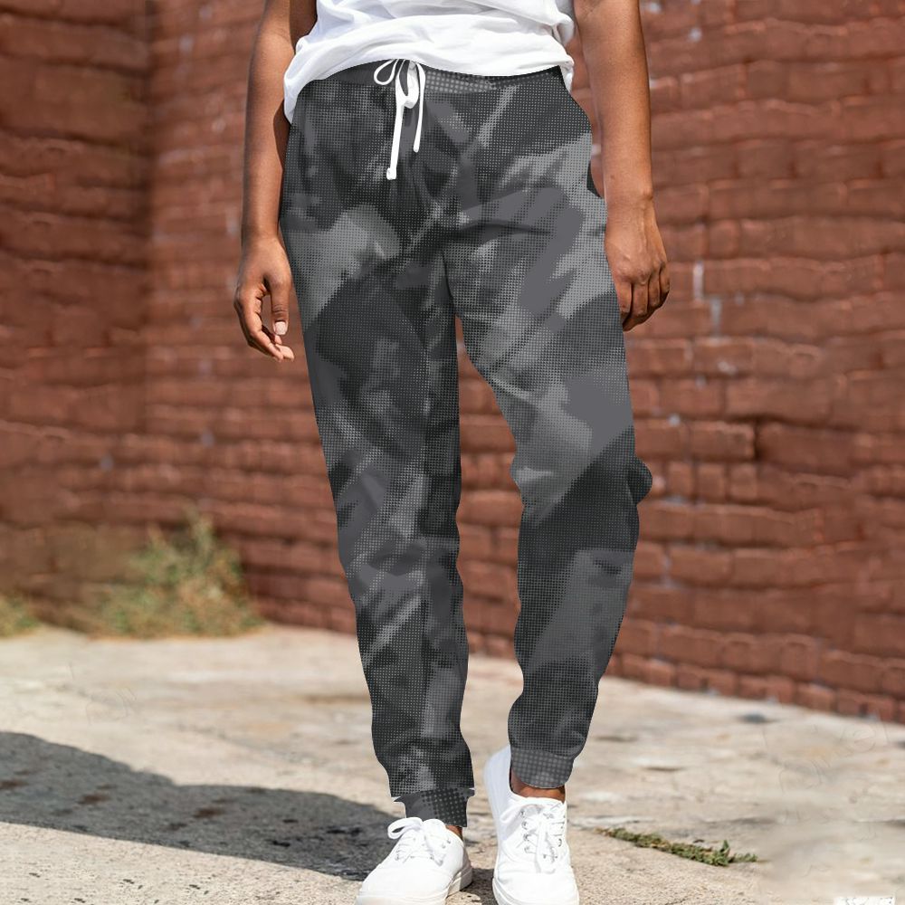 Sweatpant To Match White Thunder 4s - Abstract Halftone Graphic All Over Print