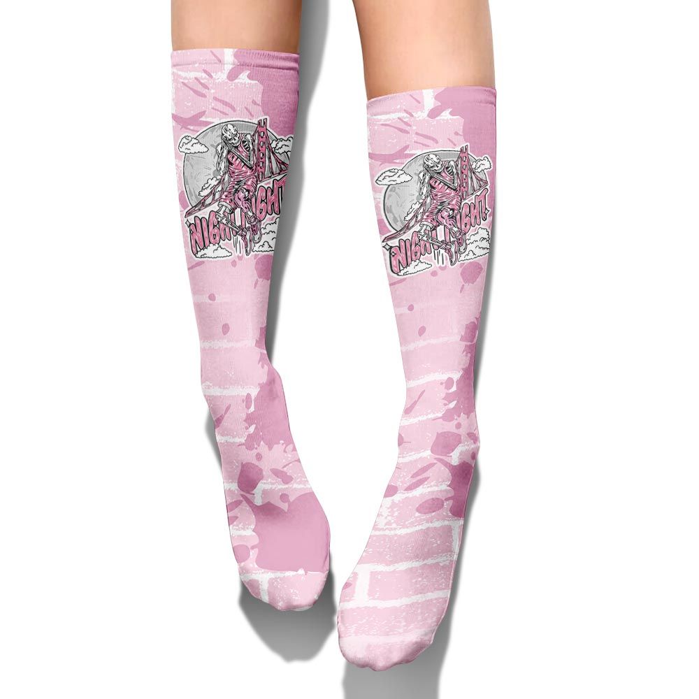 Sock To Match Orchid 4s - Seeya Skeleton Brick