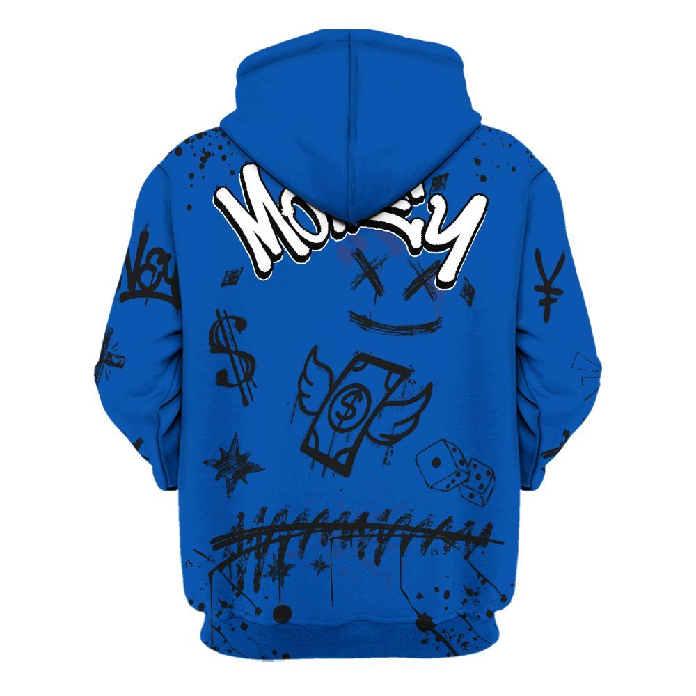 Hoodie To Match Racer Blue 5s - Everybody Paid In Full Crayon All Over Print