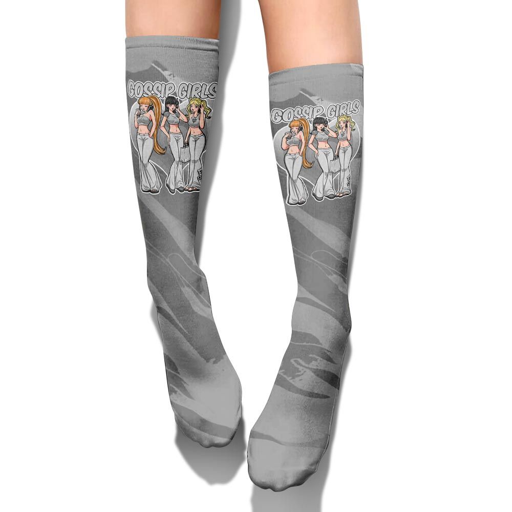 Sock To Match Black Wolf Grey 12s - Gossip'Girls Colored