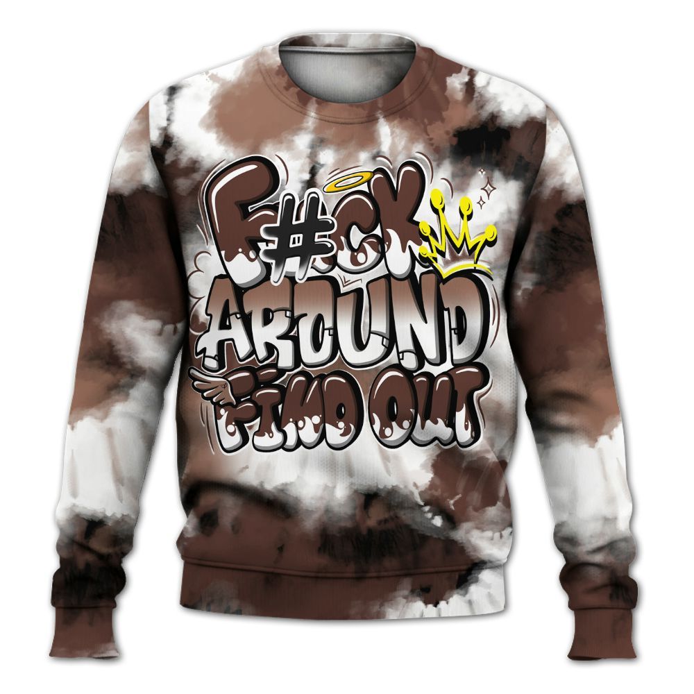Sweatshirt To Match KD 4 Christmas - Tie Dye FK Around Find Out All Over Print