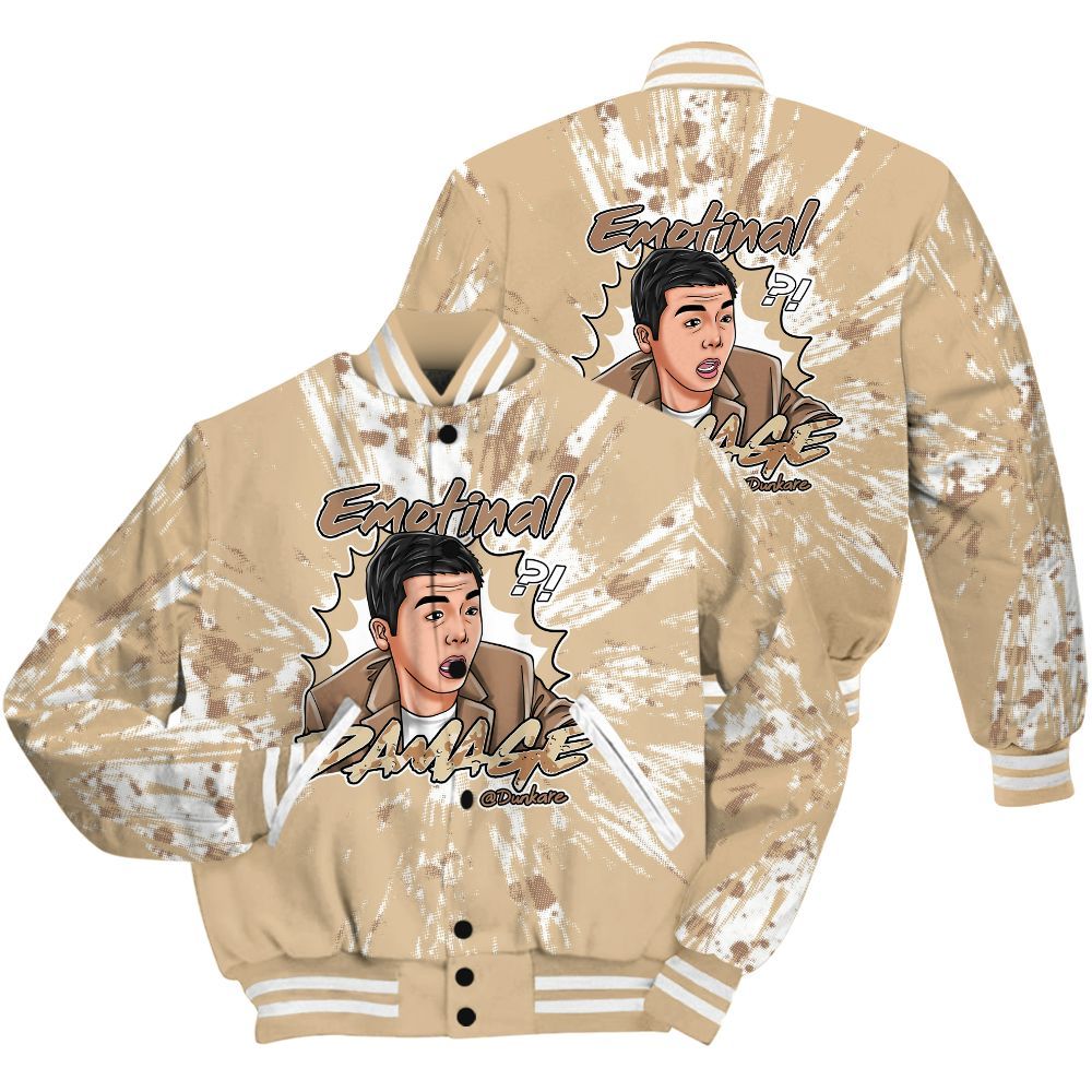 Varsity Jacket To Match Desert Camo 3s Shirt - Damaged Meme Shirt Unisex Outfit All Over Print