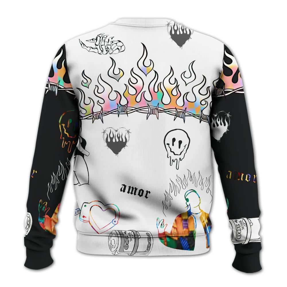 Sweatshirt To Match Air Rainbow Weave - Snake Trust No One All Over Print