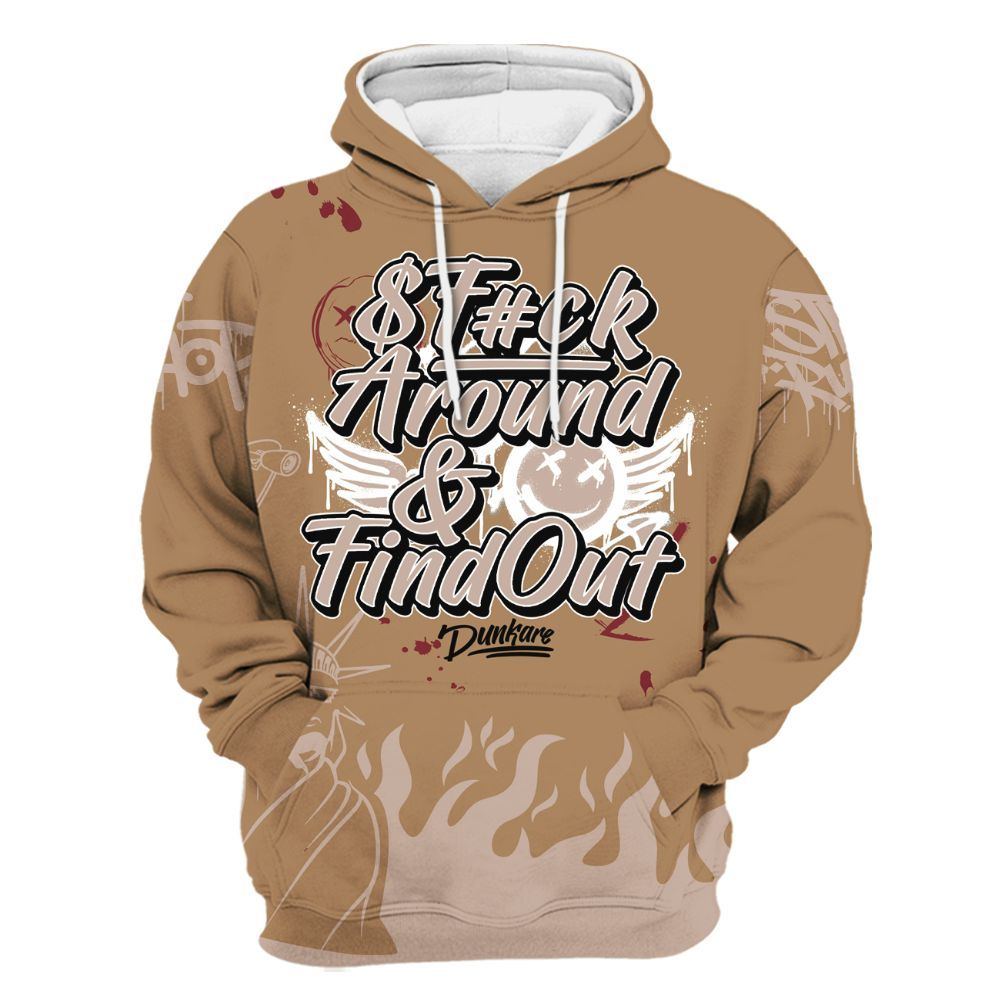 Hoodie To Match Kobe 4 Gold Medal - Graphic Fck Around Find Out All Over Print