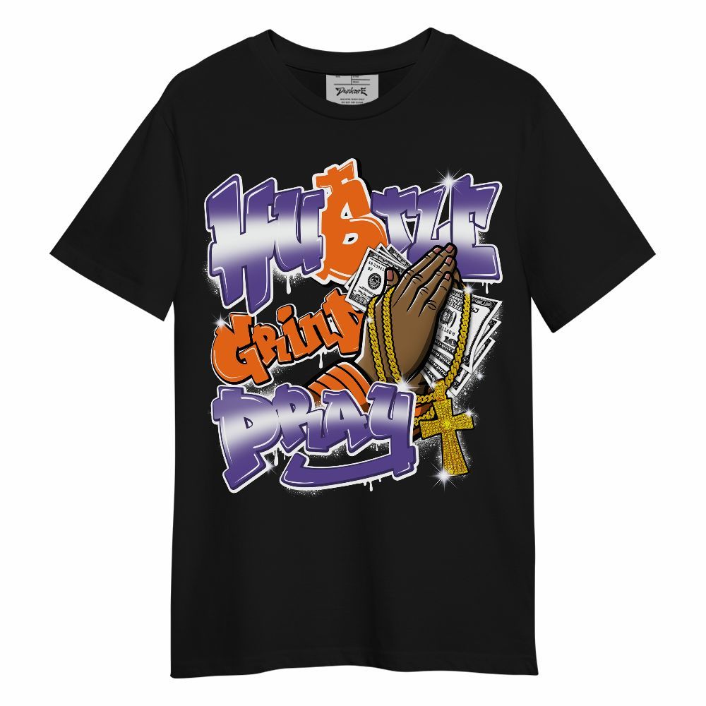 Shirt To Match Air Max Waffle SP Voltage Purple - Hustle, Money Pray Streetwear Unisex Shirt