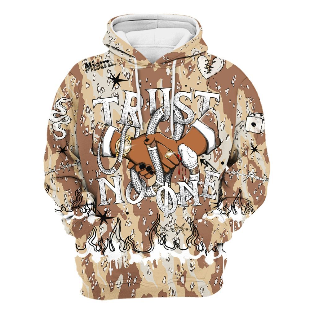 Hoodie To Match Desert Camo 3s - Trust No One Snake-Bite Doodle Crayon All Over Print