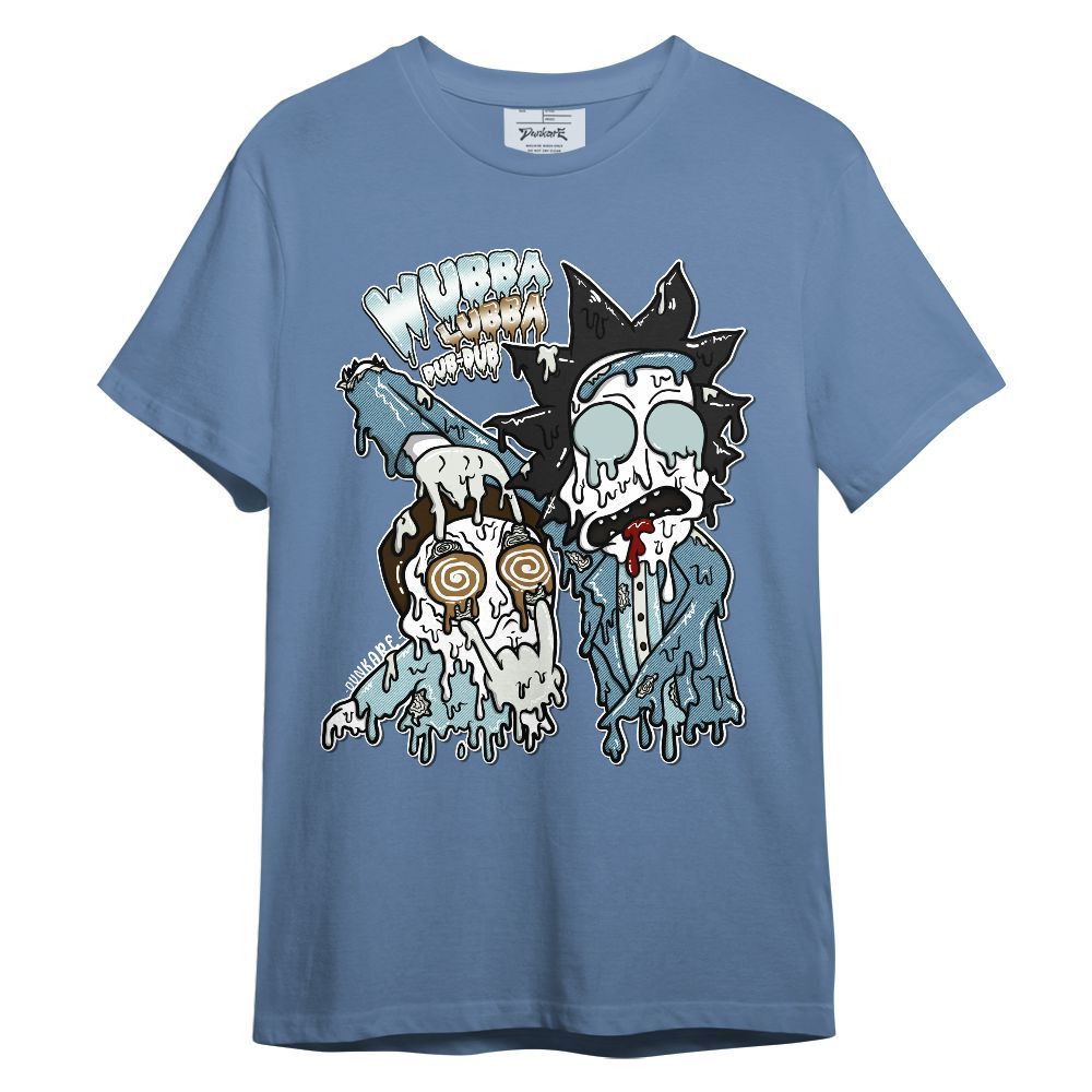 Shirt To Match Denim Worn Blue 2025 4s - Wubba Rick Drip Graphic