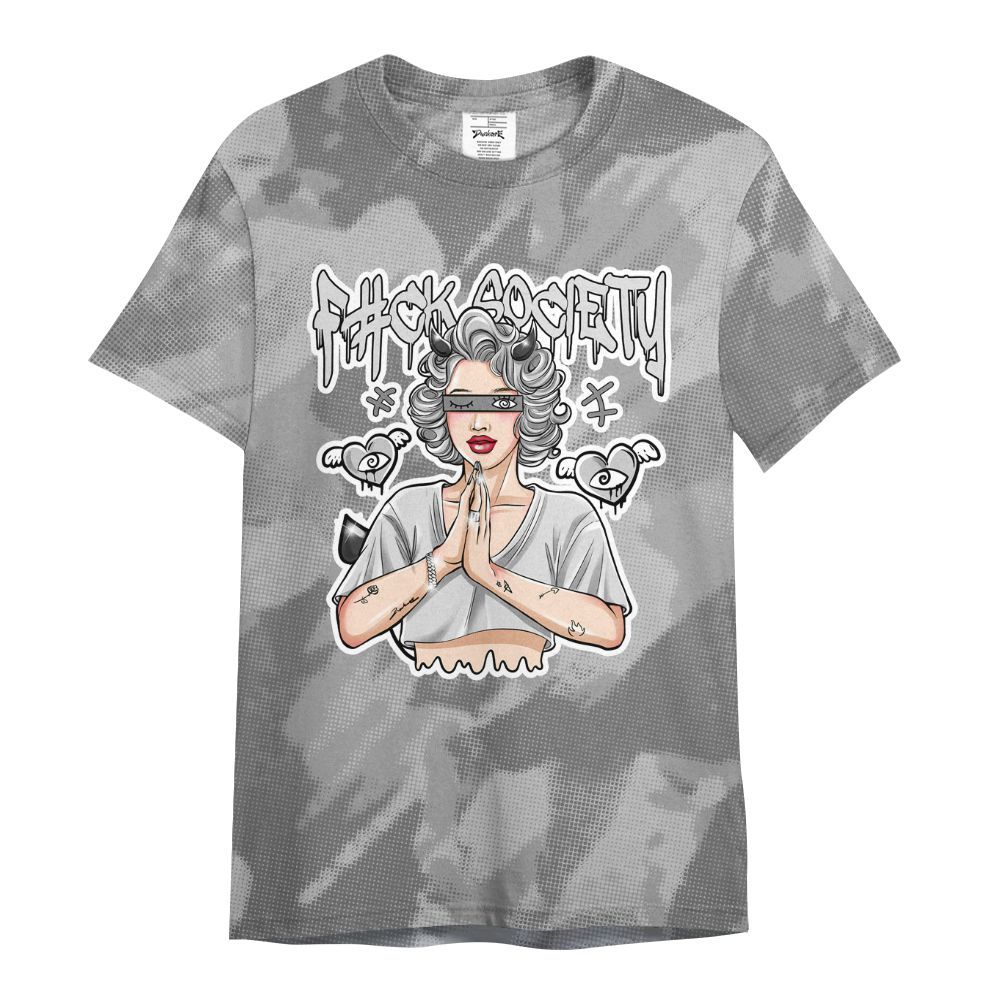 Shirt To Match Black Wolf Grey 12s - F#ck Xociety Halftone All Over Print