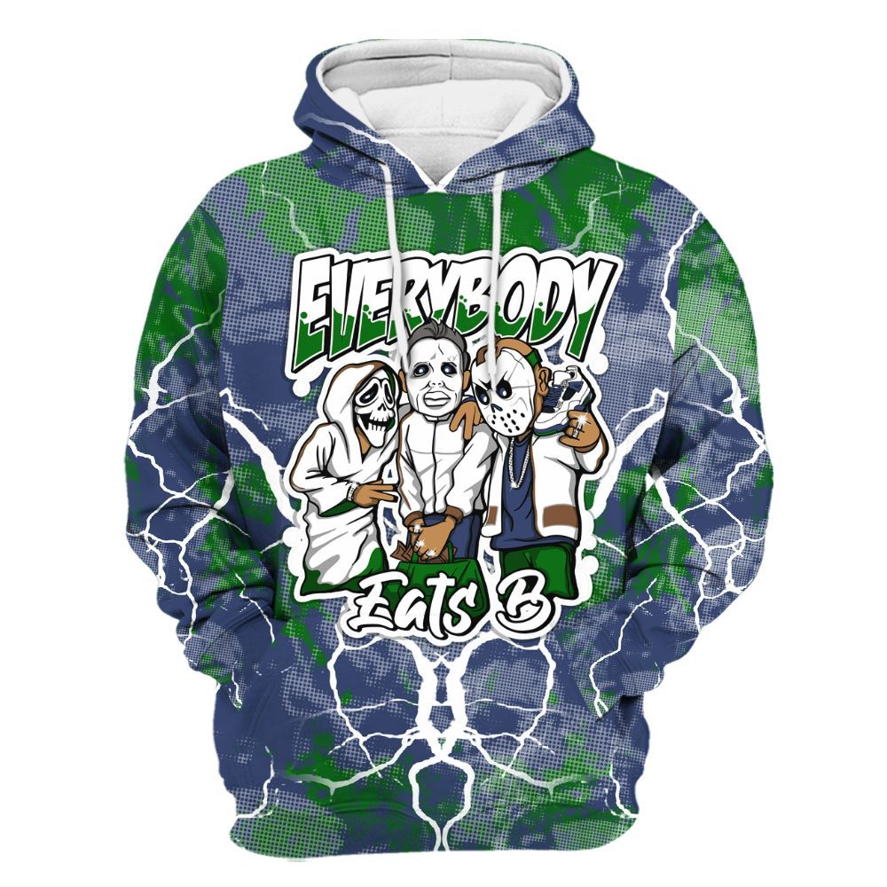 Hoodie To Match Midnight Navy 13s - Everybody Eatin B Graphic Halloween All Over Print
