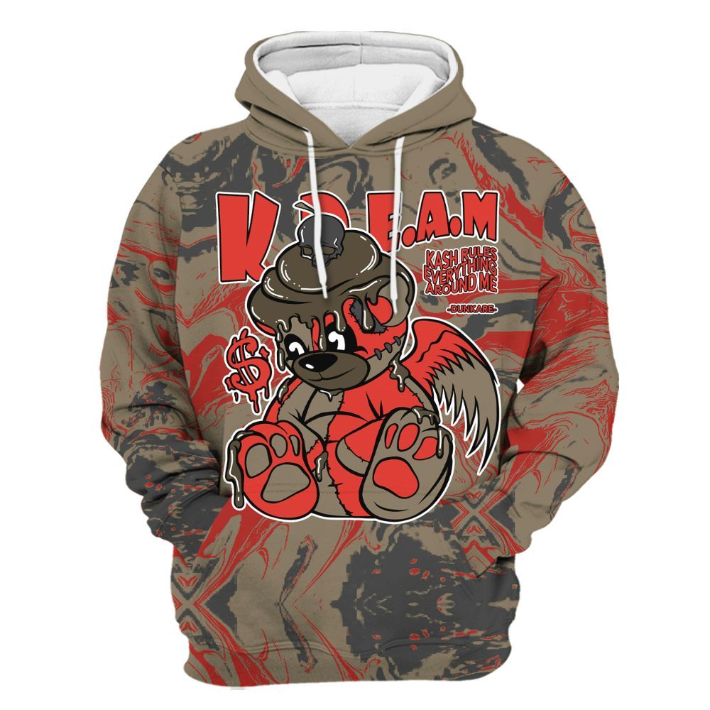 Hoodie To Match Olive 9s - Loot Bear Liquid All Over Print