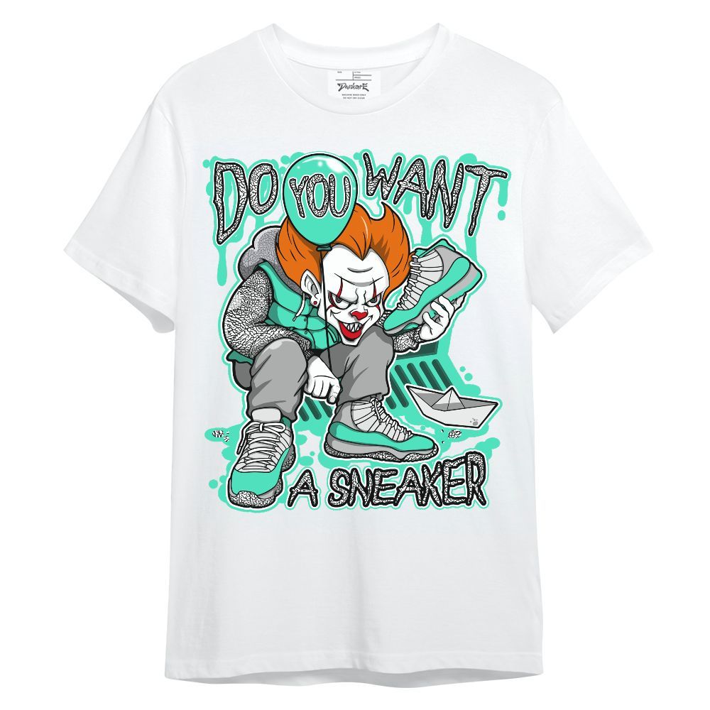 Shirt To Match Black Green Glow 3s - Clown Scary Sneakers Halloween Graphic Unisex Shirt