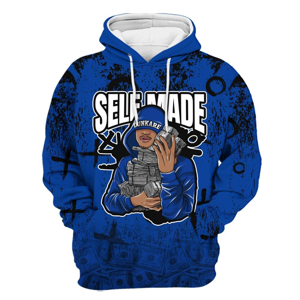 Hoodie To Match Hyper Royal 12s - Selfmade Unique Drip All Over Print