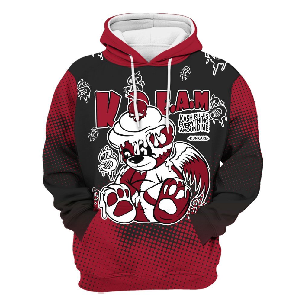 Hoodie To Match High OG Black Toe Reimagined 1s - Loot Bear Unique Drip All Over Print