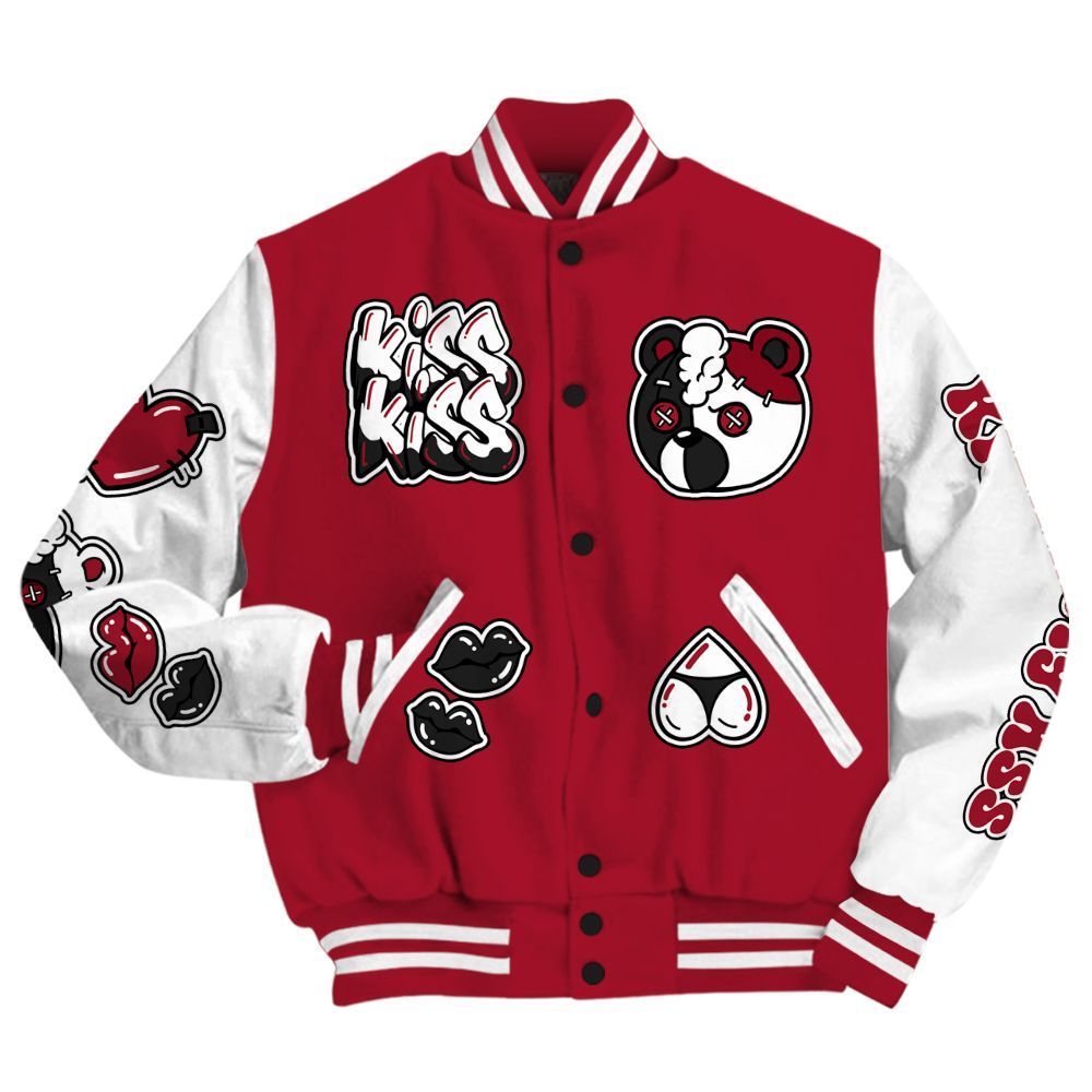 Varsity Jacket To Match High OG Black Toe Reimagined 1s - Kiss My Hugz All Over Print