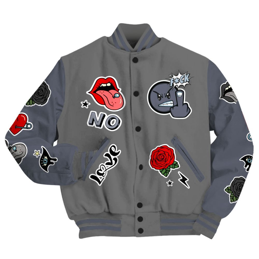 Varsity Jacket To Match Cool Grey 6s - FK Around Find Out All Over Print