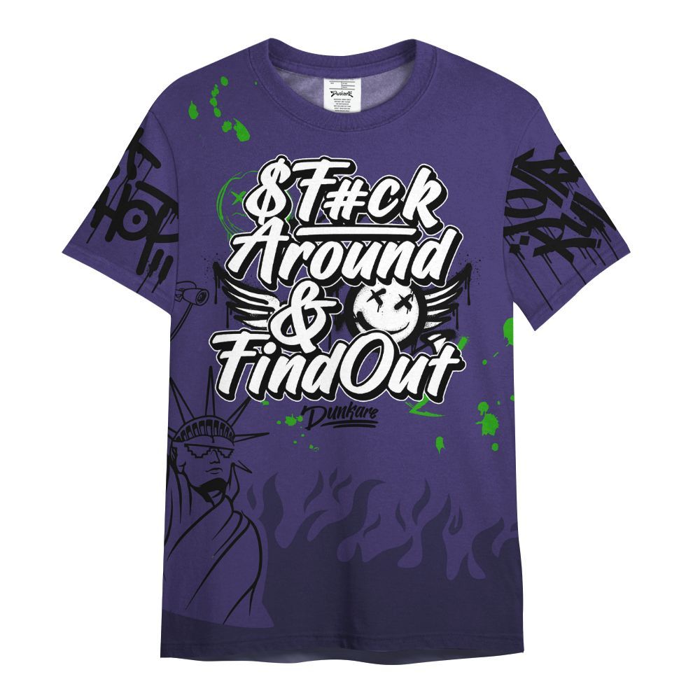 Shirt To Match Retro Court Purple 13s - Graphic Fck Around Find Out All Over Print