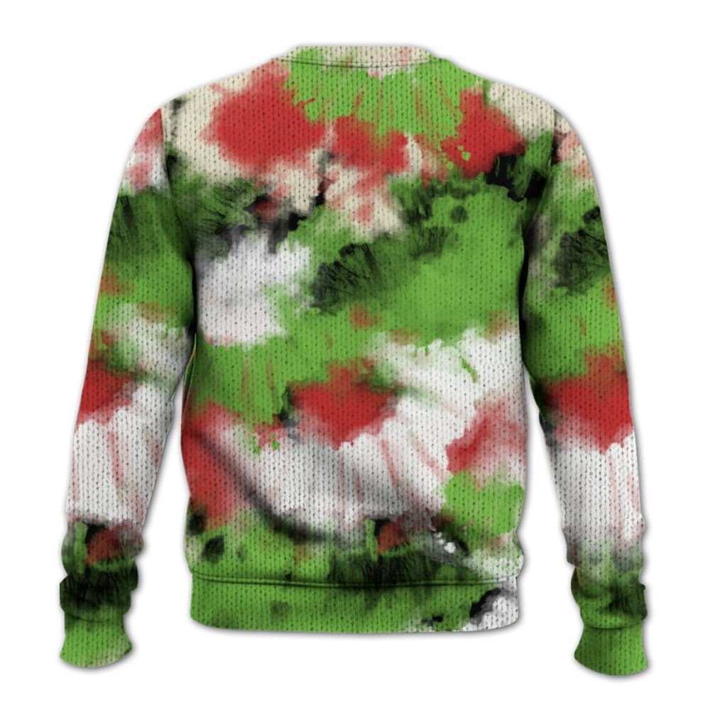Knitted Sweater To Match Air Max Waffle SP Action Green - Tie Dye FK Around Find Out