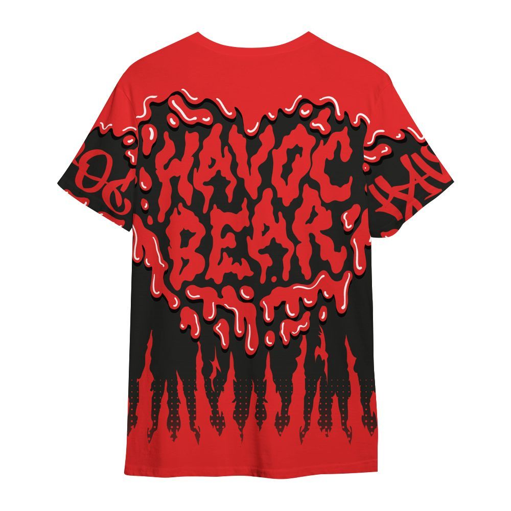 Shirt To Match Red Thunder 4s - Havok Bear Dripping All Over Print