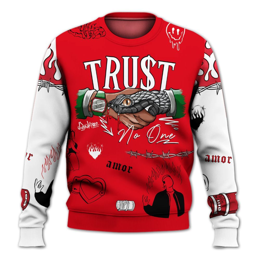 Sweatshirt To Match Chicago 13s - Snake Trust No One All Over Print