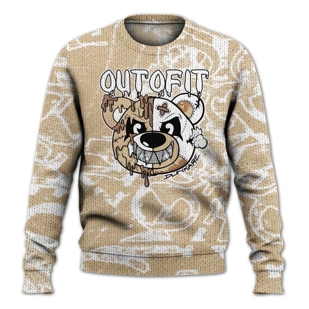 Knitted Sweater To Match Desert Camo 3s - Out Of It Bear Avant-Garde