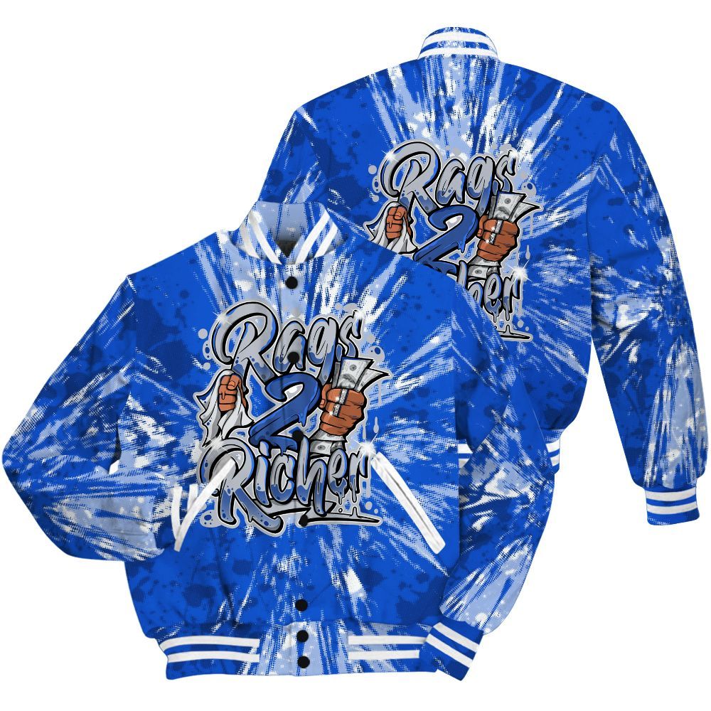 Varsity Jacket To Match Air Foamposite One Royal Shirt - Rag 2 Rich Graphic Luxury All Over Print