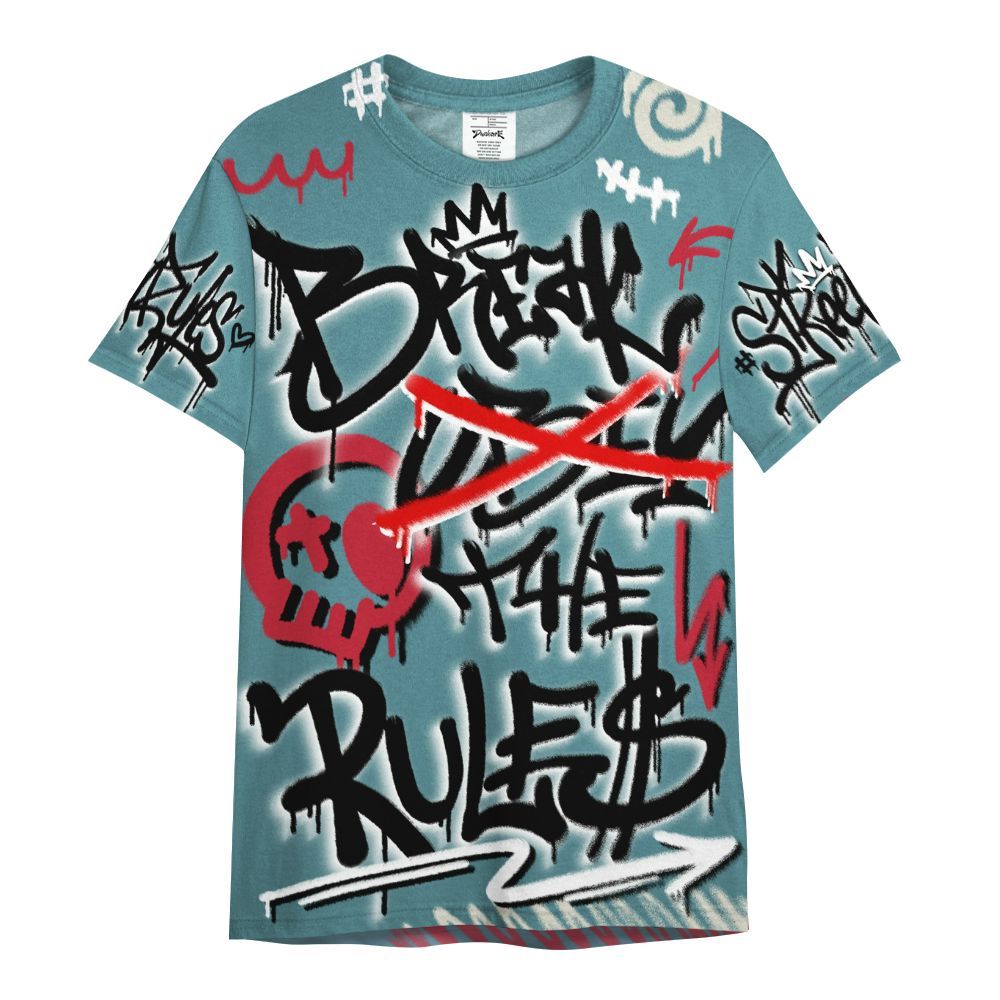 Shirt To Match Dunk Low Denim Turquoise Royal - Break Rules Streetwear All Over Print
