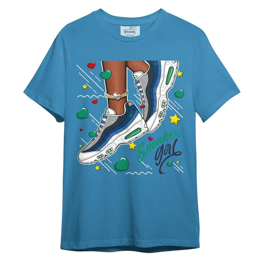 Shirt To Match 95 Big Bubble Slate - SNEAKER Girl Heart Flying Graphic