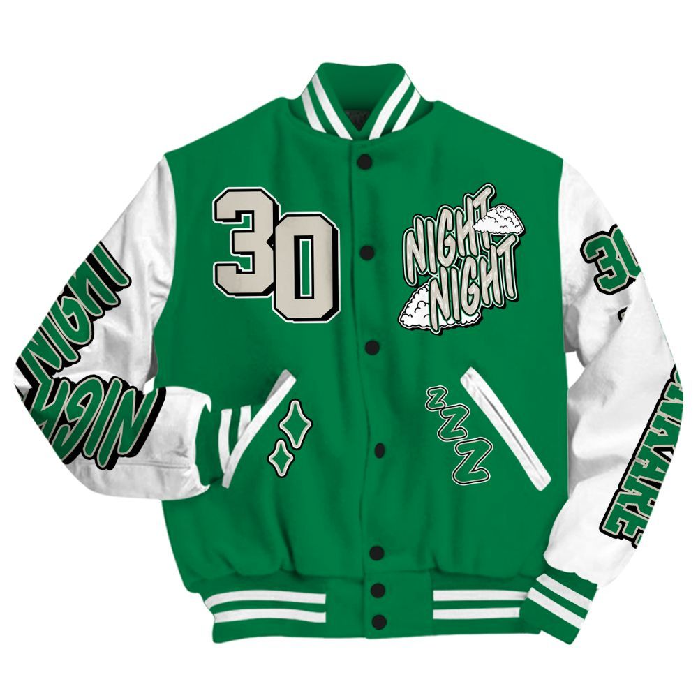 Varsity Jacket To Match Lucky Green 2s - Seeya Skeleton All Over Print