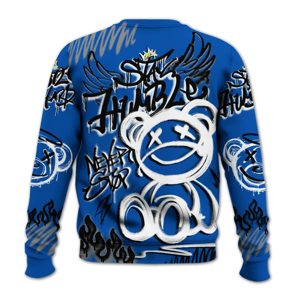 Sweatshirt To Match Racer Blue 5s - Humble Drip Streetwear Graffity All Over Print