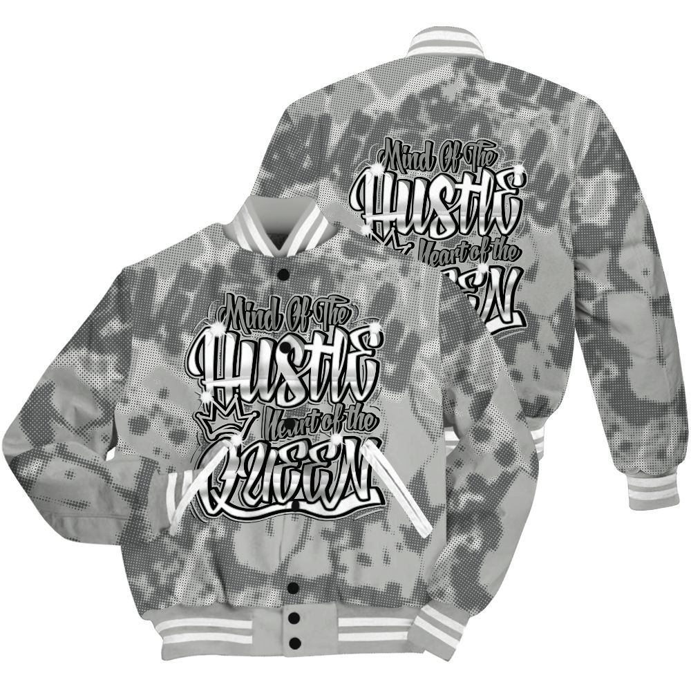 Varsity Jacket To Match Paris Cement Grey 4s Shirt - Hustles Heart Queens Street All Over Print