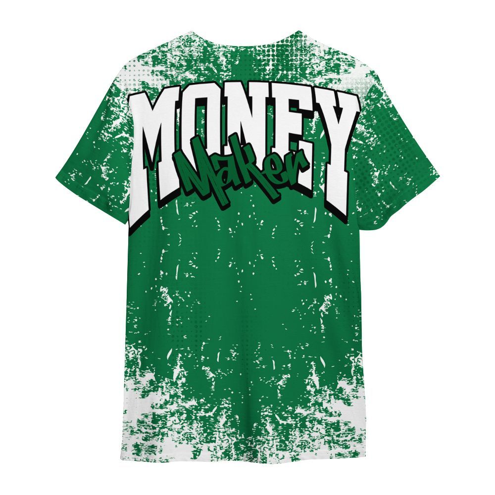 Shirt To Match Pine Green 13s - Move In Silence Money Street Retro All Over Print