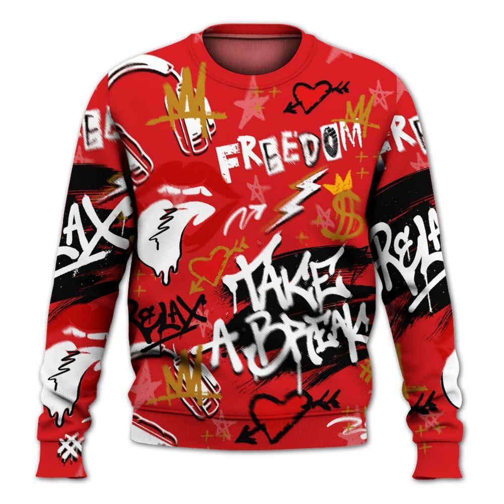 Sweatshirt To Match Scoot Zeros Retro Portland - Take Break Freedom Graffiti Streetwear All Over Print