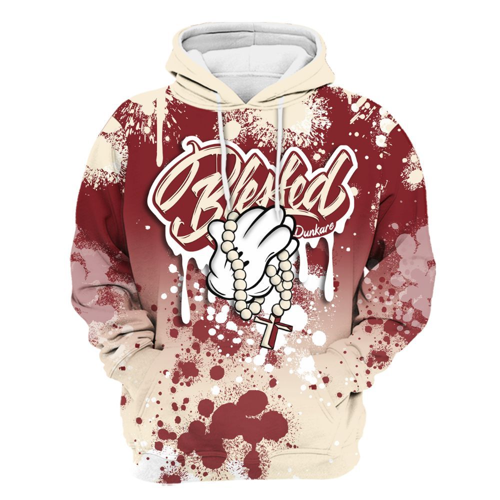 Hoodie To Match Valentine's Day 2026 4s - God Blessed Ink Drip All Over Print