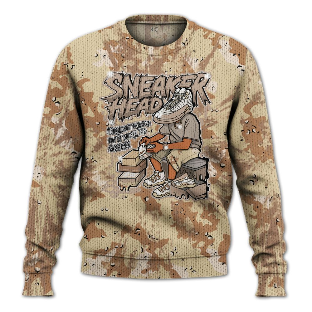 Knitted Sweater To Match Desert Camo 3s - Sneakers Headache Graphic Luxury