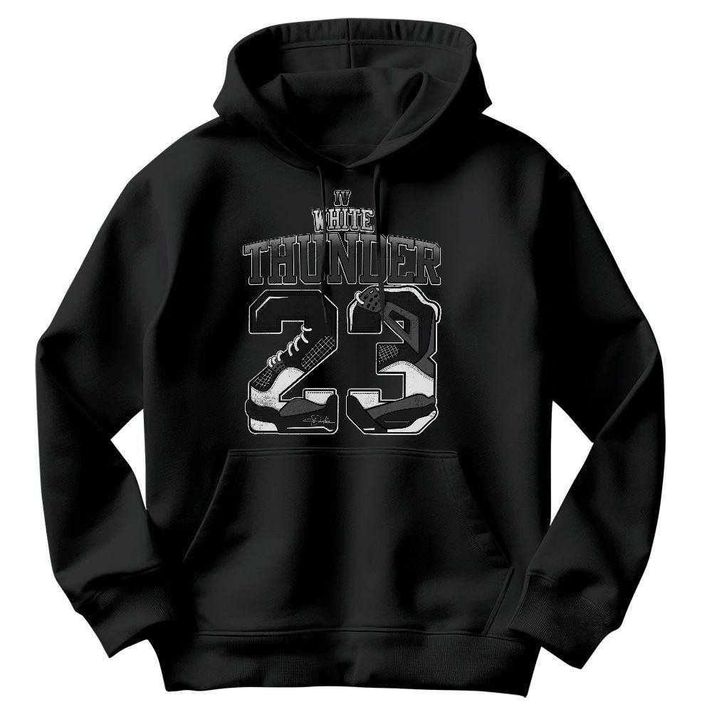 Sweatshirt To Match White Thunder 4s - Number 23 Dirty 4s Graphic