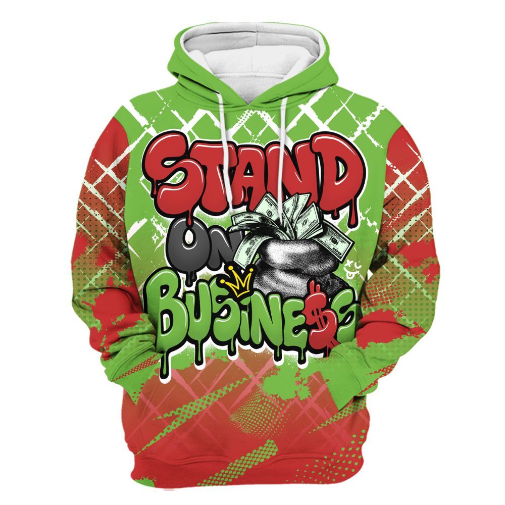 Hoodie To Match Air Max Waffle SP Action Green - Halftone Stand Business Dripping All Over Print