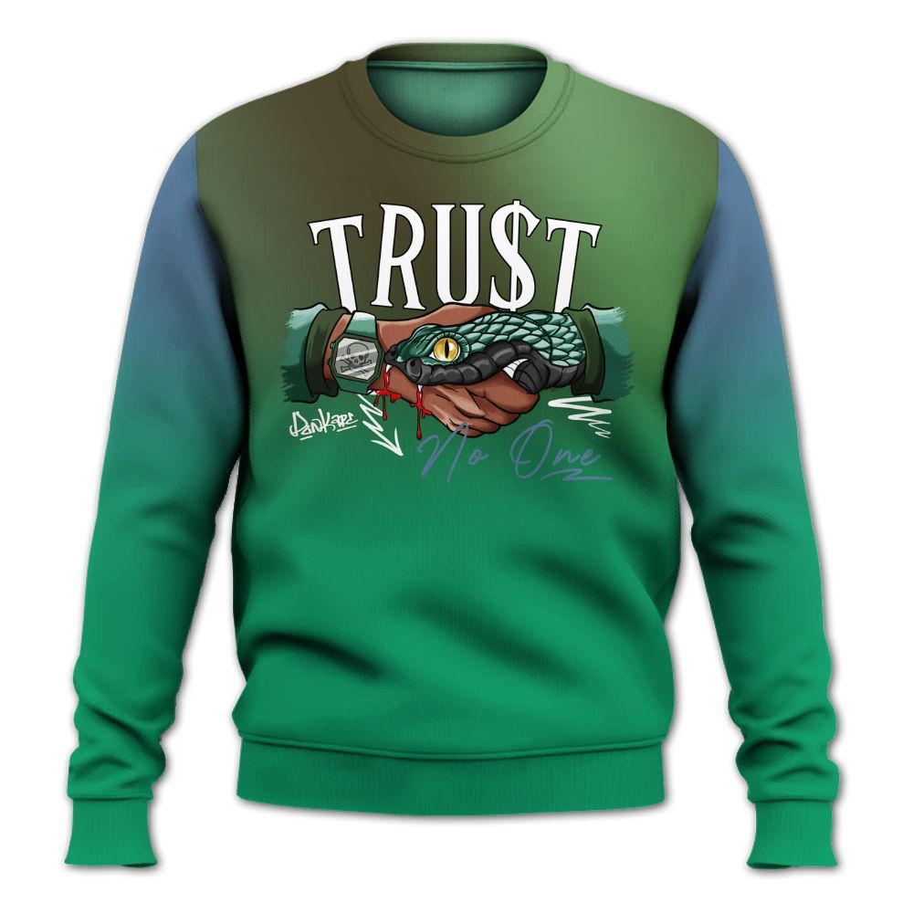 Sweatshirt To Match Foamposite Pro Pine Green 2025 - Snake Trust No One Drip All Over Print
