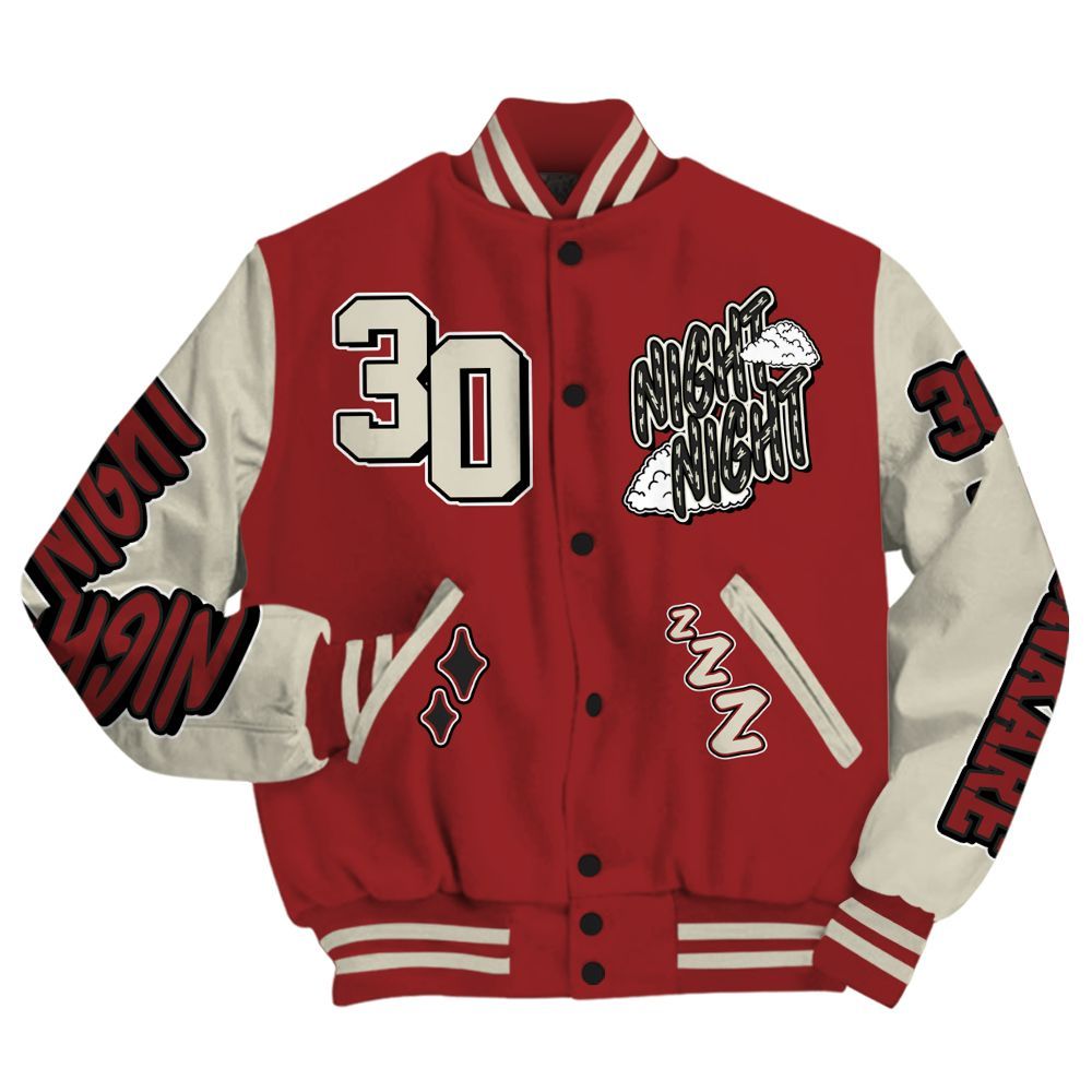 Varsity Jacket To Match High 85 Bred 1s - Seeya Skeleton All Over Print