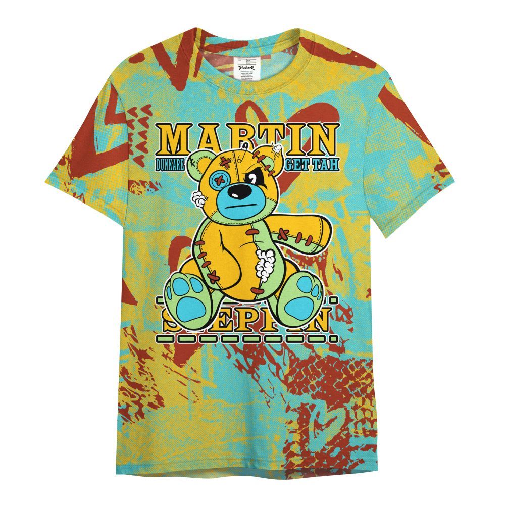 Shirt To Match SB Dunk Di'Orr Greenwood - Tah Steppin Bear Heart Grunge All Over Print