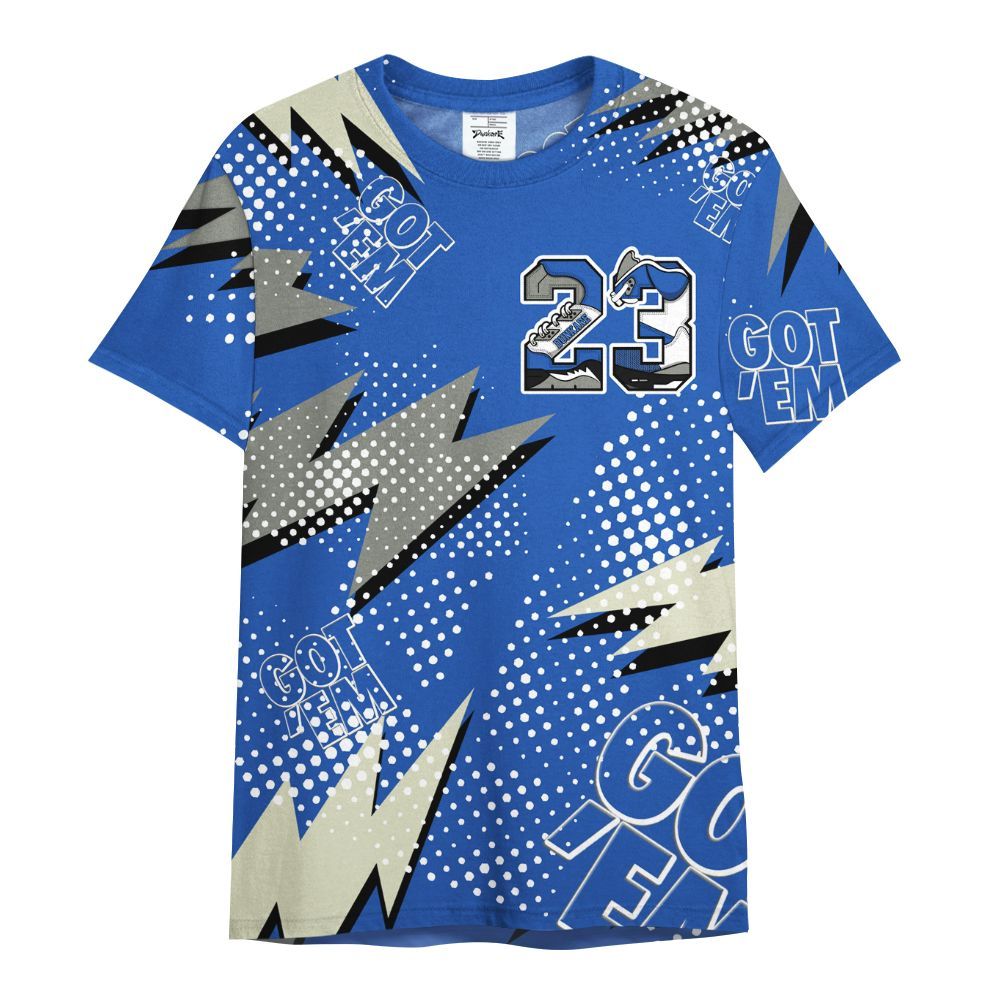 Shirt To Match Lucky Shorts 3s - Custom Name Number 23 5s All Over Print