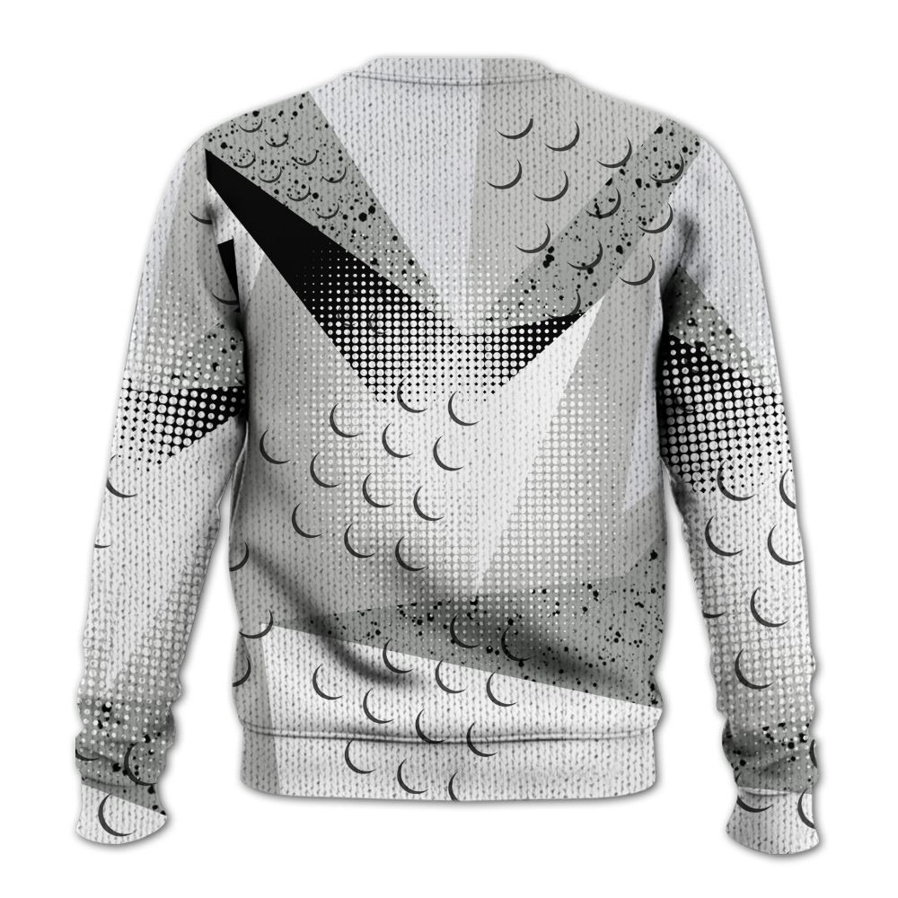 Knitted Sweater To Match Retro White Oreo 4s - Poly Custom Name Number 23 5s