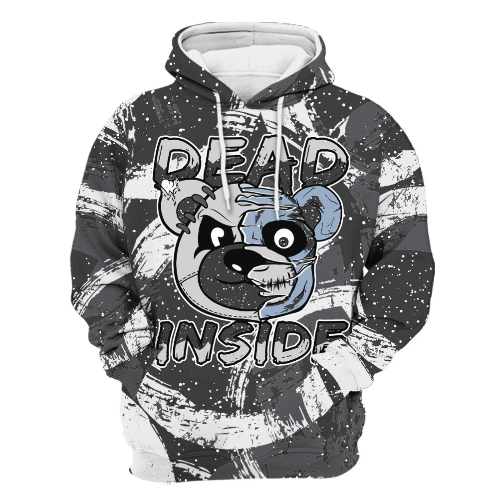 Hoodie To Match Reverse Black White 6s - Lifeless Bear Circle Slpash All Over Print