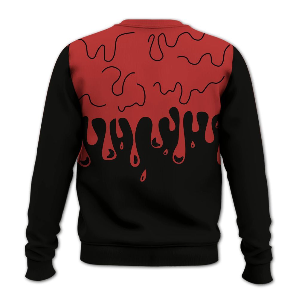 Sweatshirt To Match Bred Reimagined 4s - Snake Trust No One Drip All Over Print